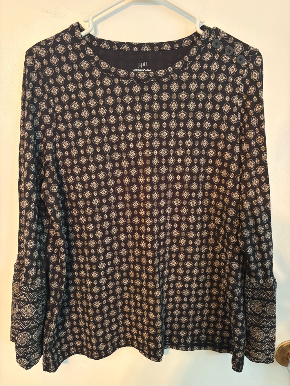 J. Jill Printed Long-Sleeve Top